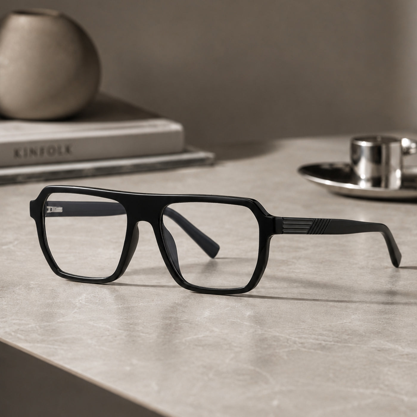 Retro Eyeglasses Frame Double-bridge Aviator