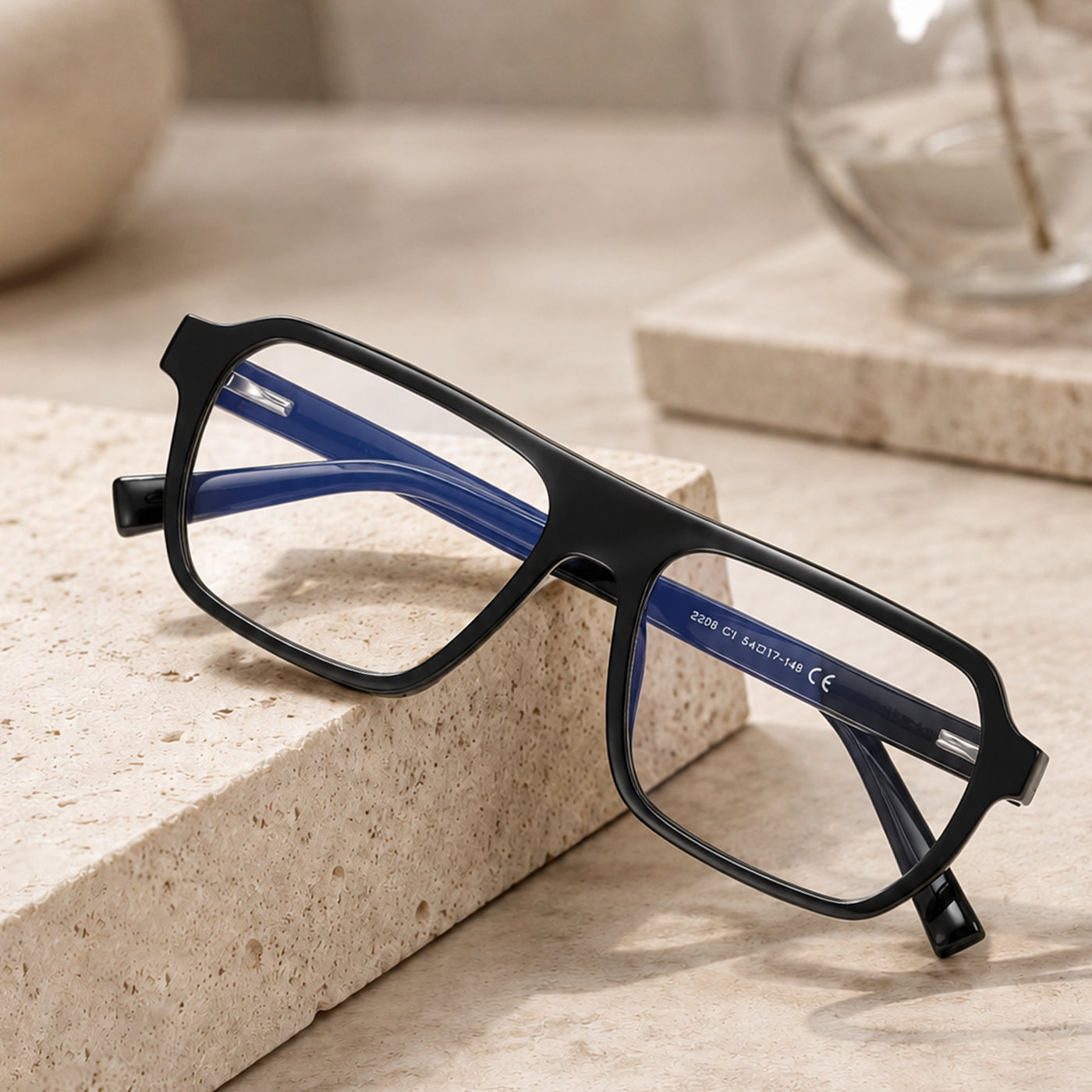 Retro Eyeglasses Frame Double-bridge Aviator