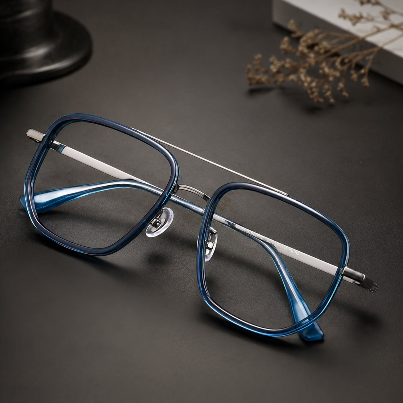 Double-bridge Titanium Eyeglasses Frame